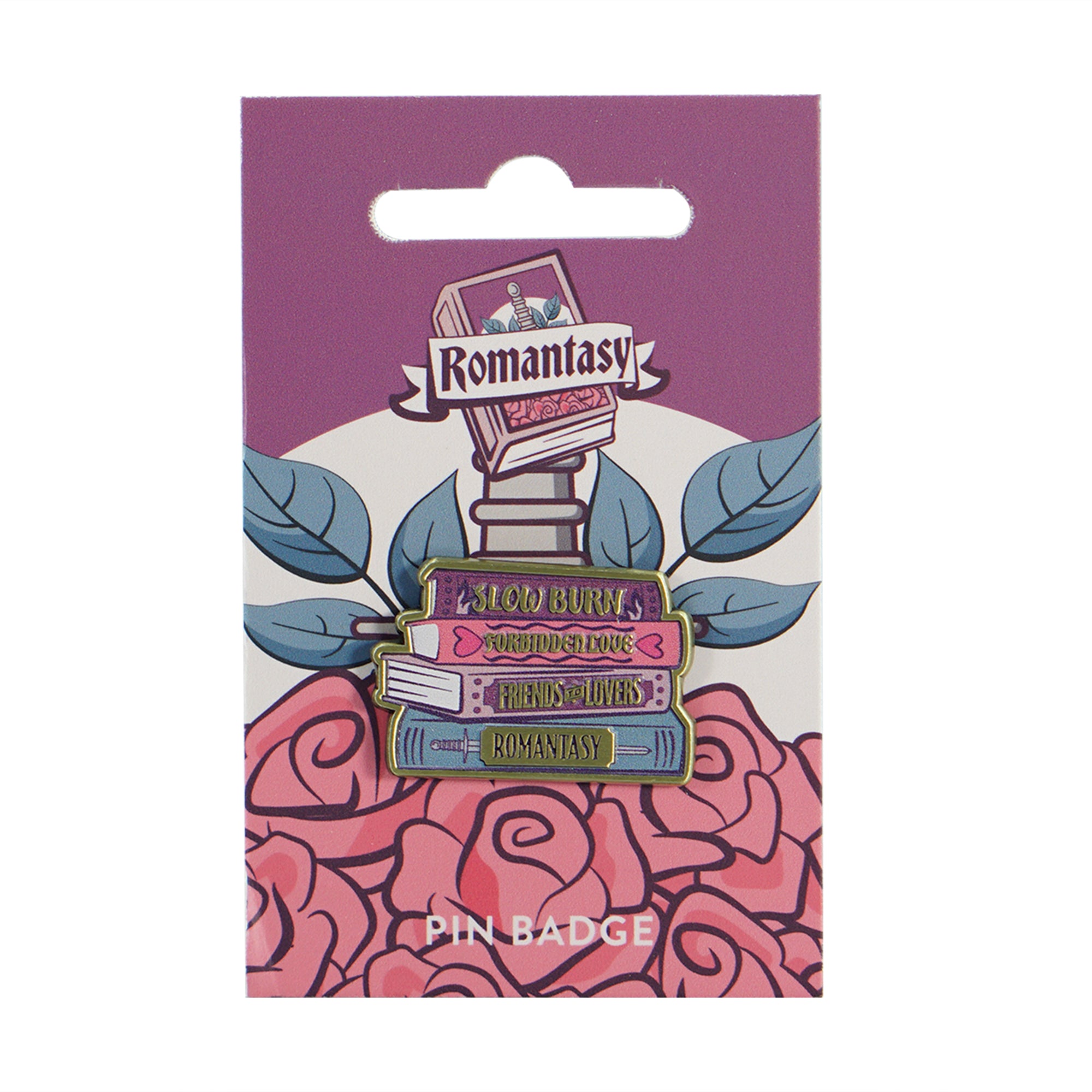 Pulteney Press Romantasy pin's badge émail violet 3 cm