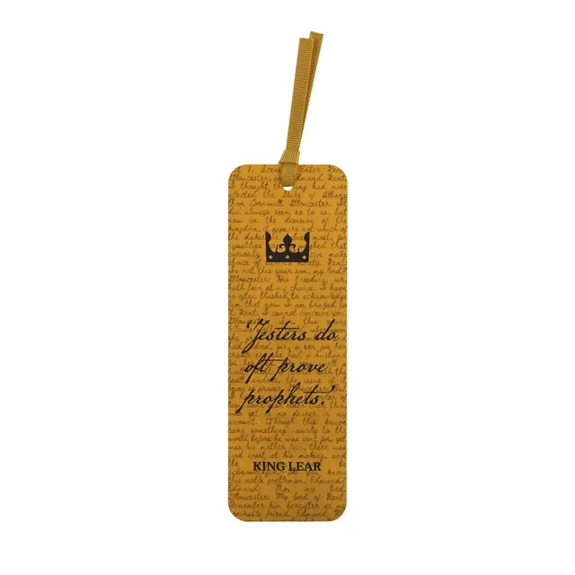 Shakespeare King Lear marque-page papier jaune