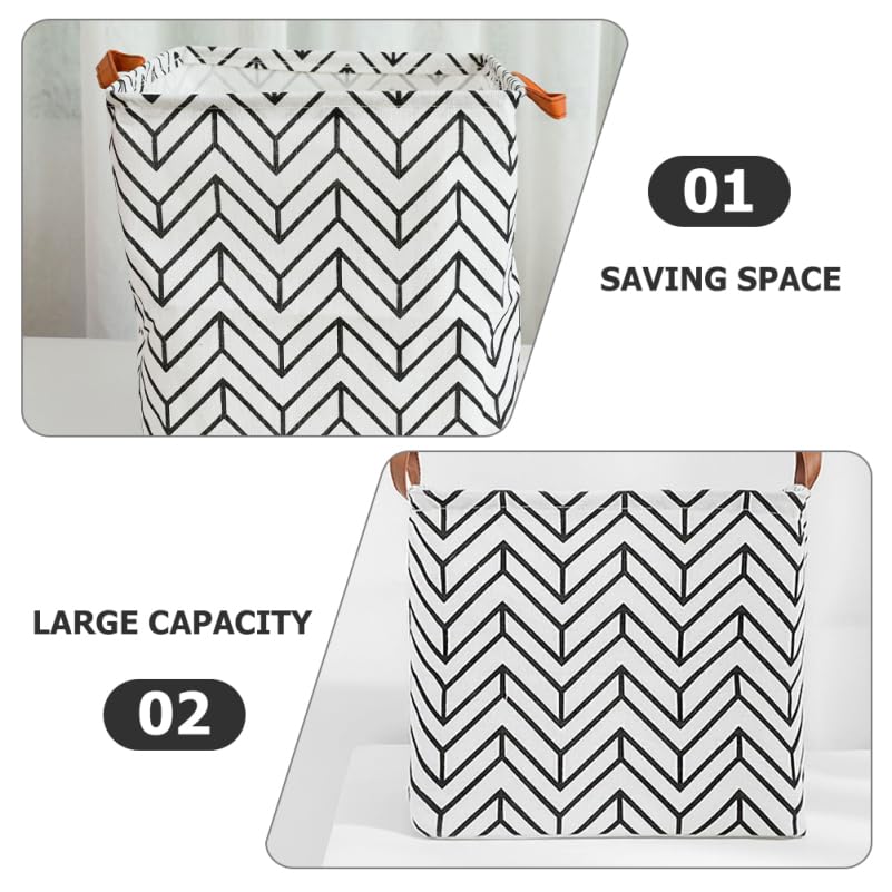 Alipis panier à linge pliable coton lin cube 32 cm