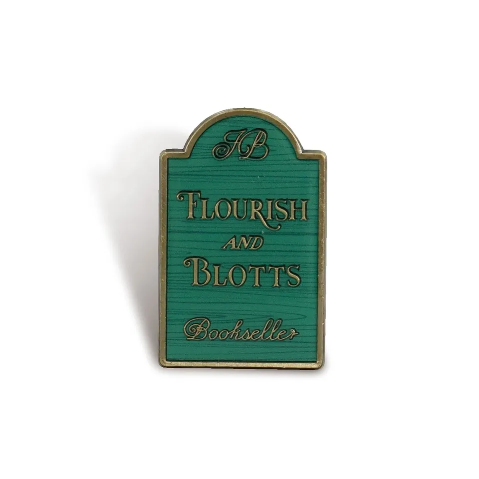HMB Harry Potter Flourish and Blotts pin's émail vert