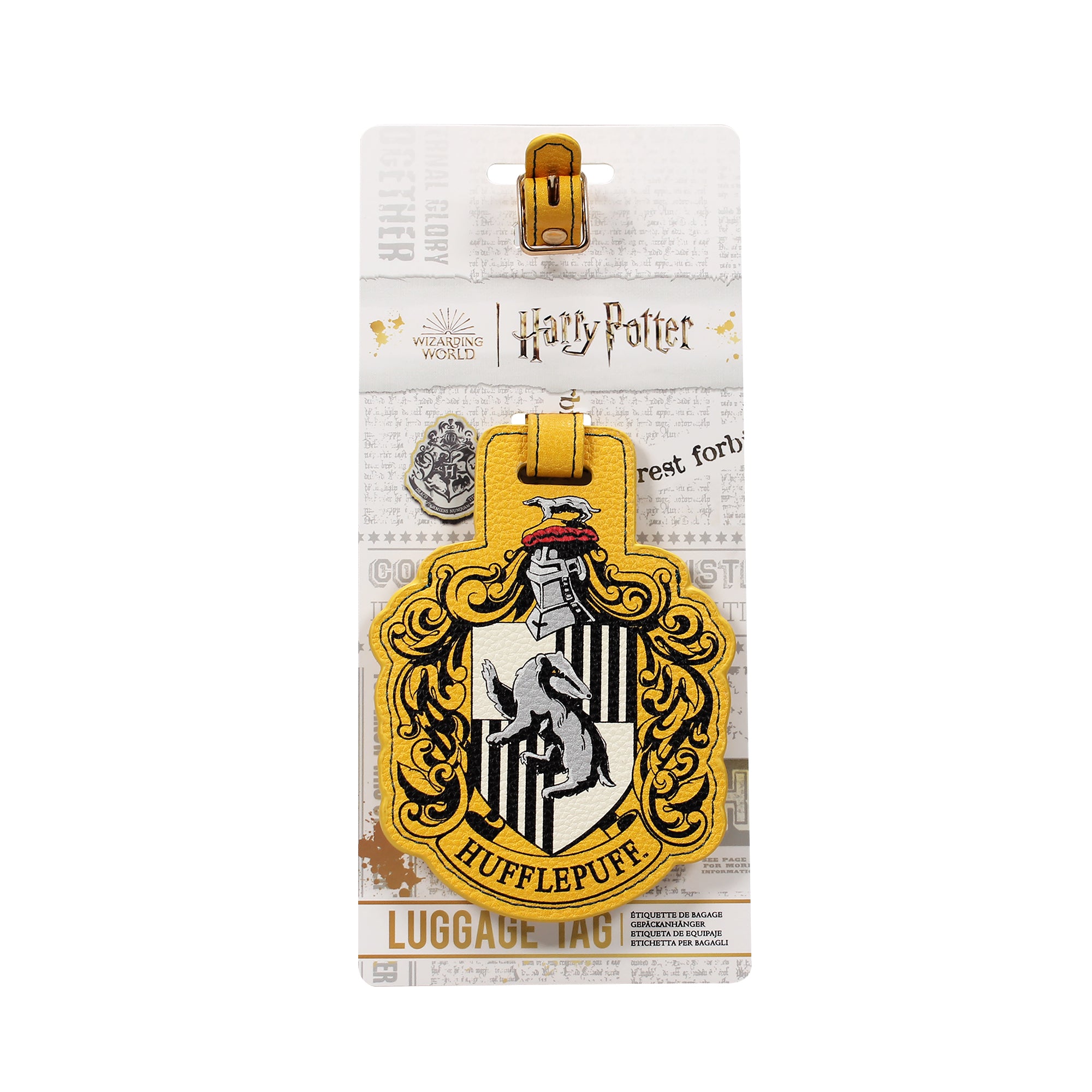 Harry Potter Poufsouffle étiquette valise jaune vegan