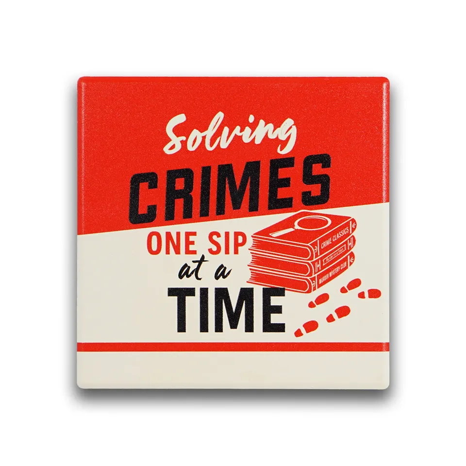 Pulteney Press Murder Mystery Book Club dessous de verre Time rouge