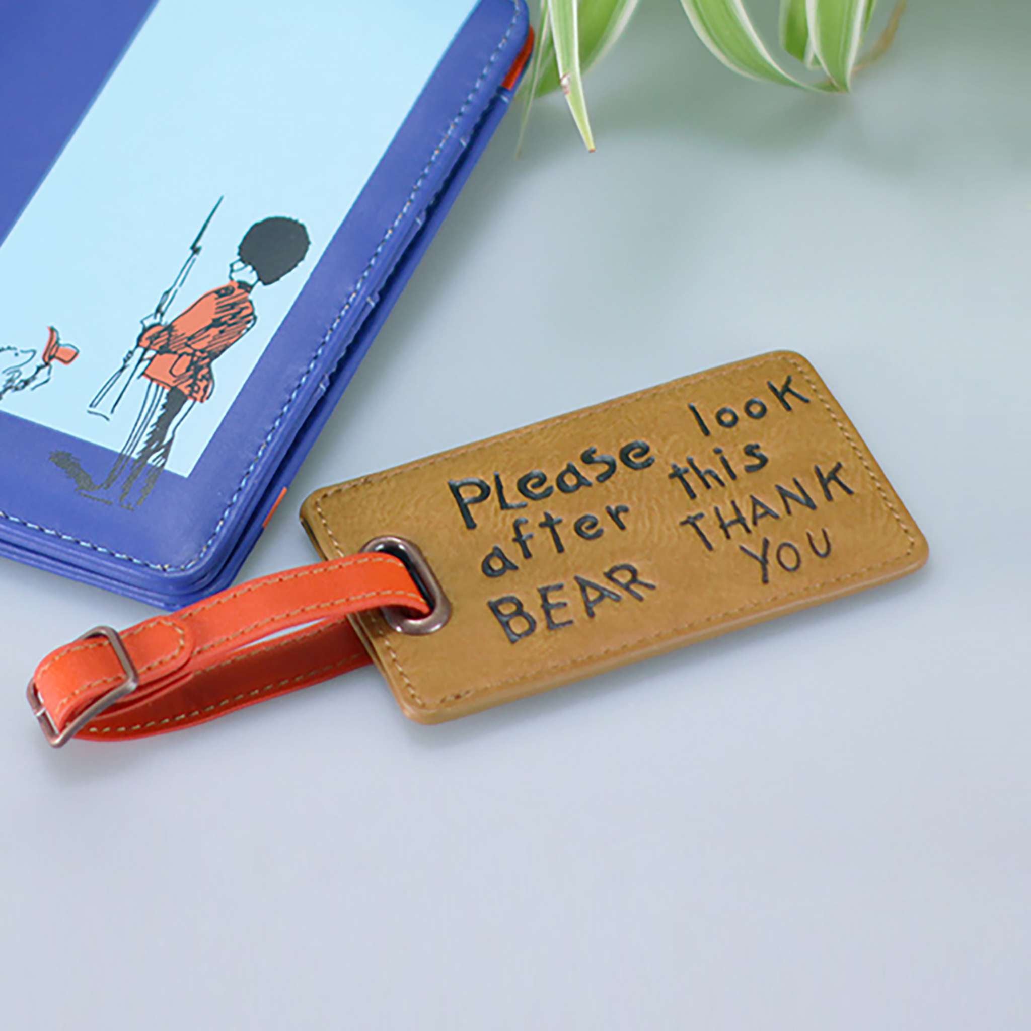 Paddington Look After This Bear étiquette bagage marron