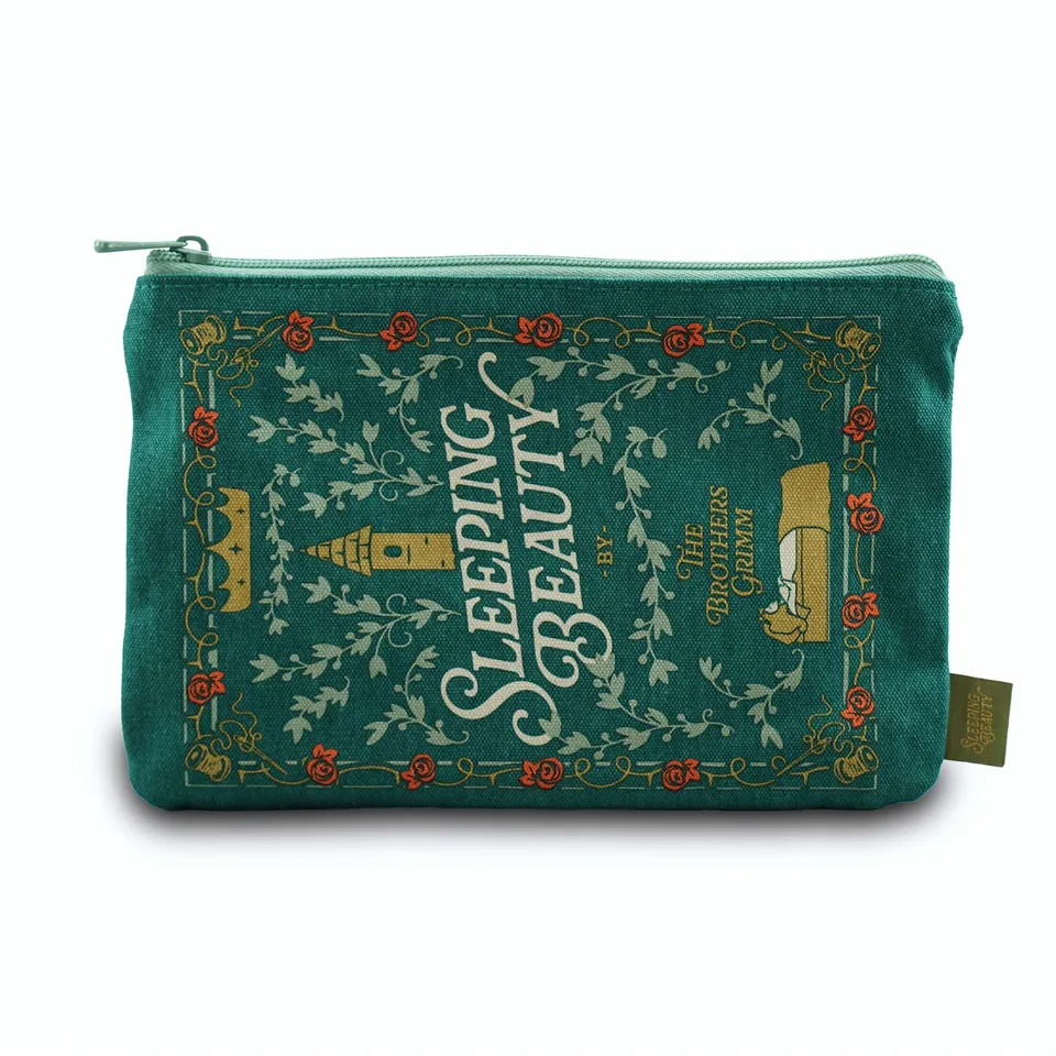 Sleeping Beauty pochette coton 16x24 cm verte