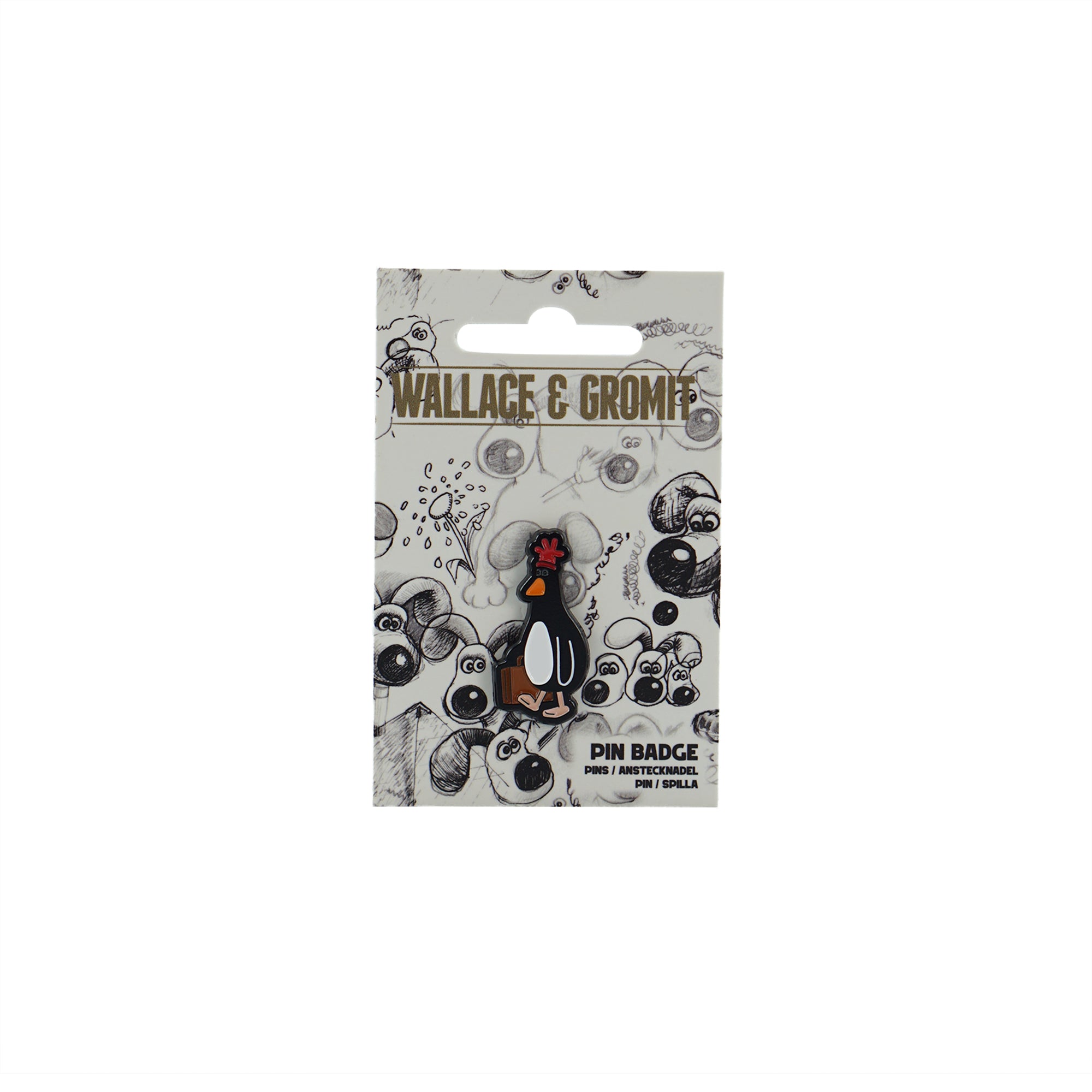 HMB Wallace & Gromit Feathers pin's émail noir