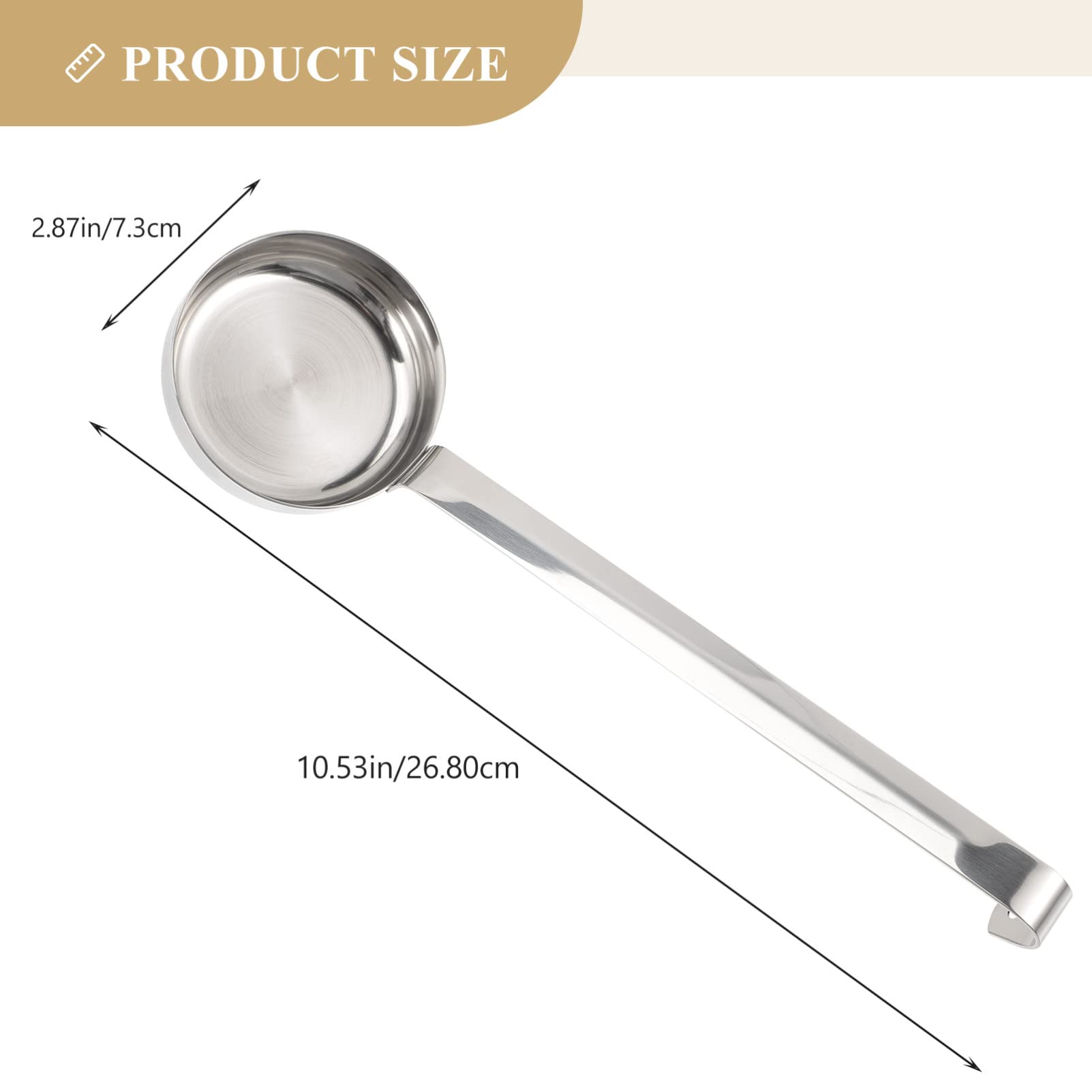 Alipis Cuillère Plate à Sauce Inox 26,8 cm Long Manche