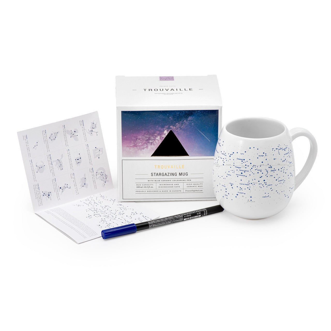 Trouvaille Global Stargazing mug à colorier + feutre