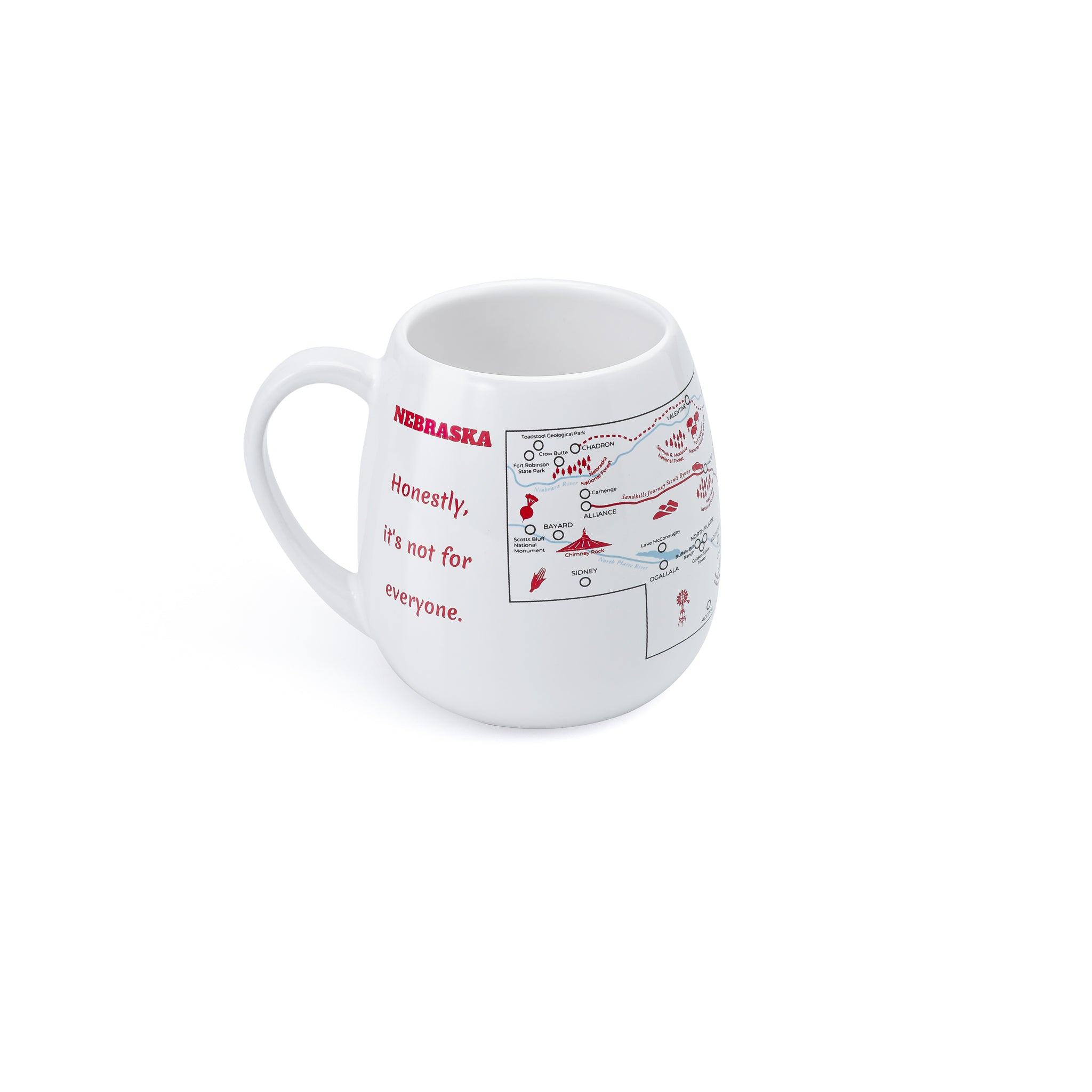 Trouvaille Global Nebraska Map mug à colorier souvenir
