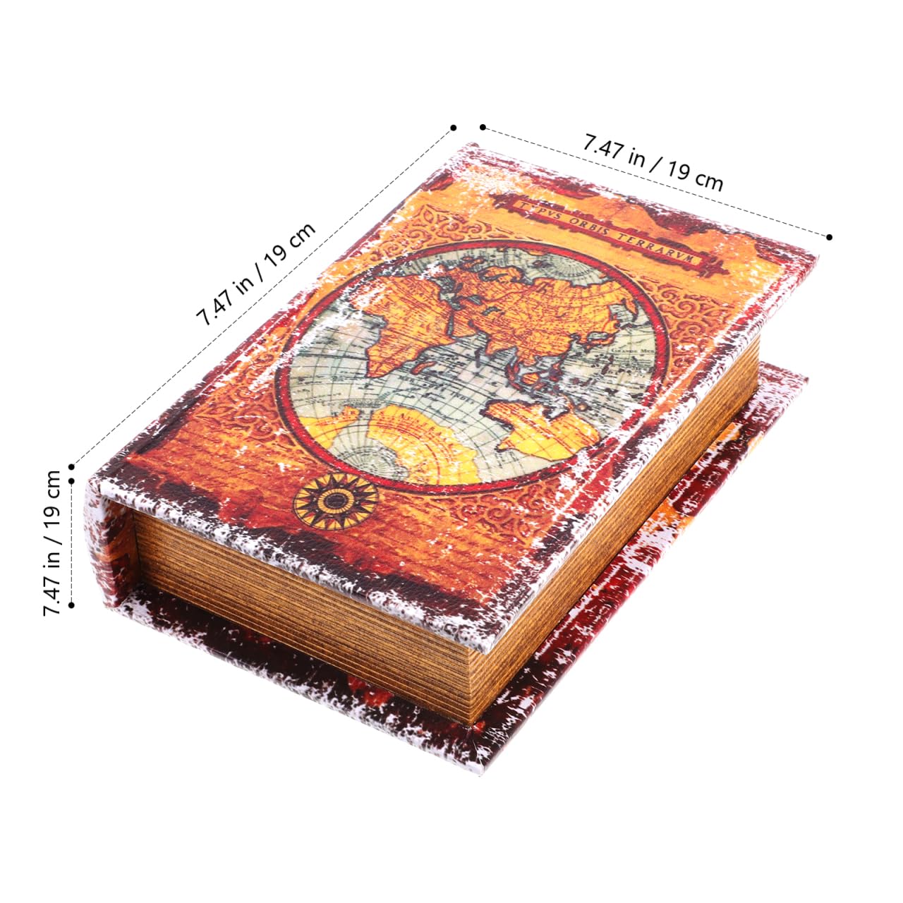 Alipis boîte faux livre vintage secret 19 cm