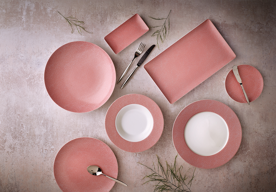 Artis Purity Pearls Pink assiette plate 27 cm rose
