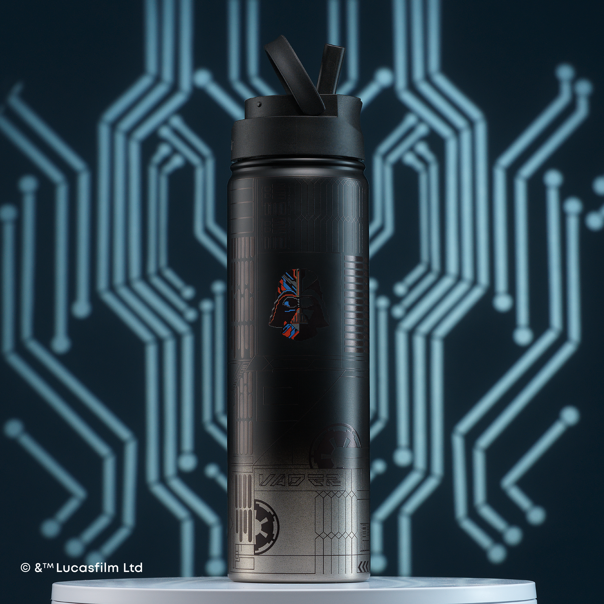 JoyJolt Star Wars Darth Vader gourde inox 65 cl paille