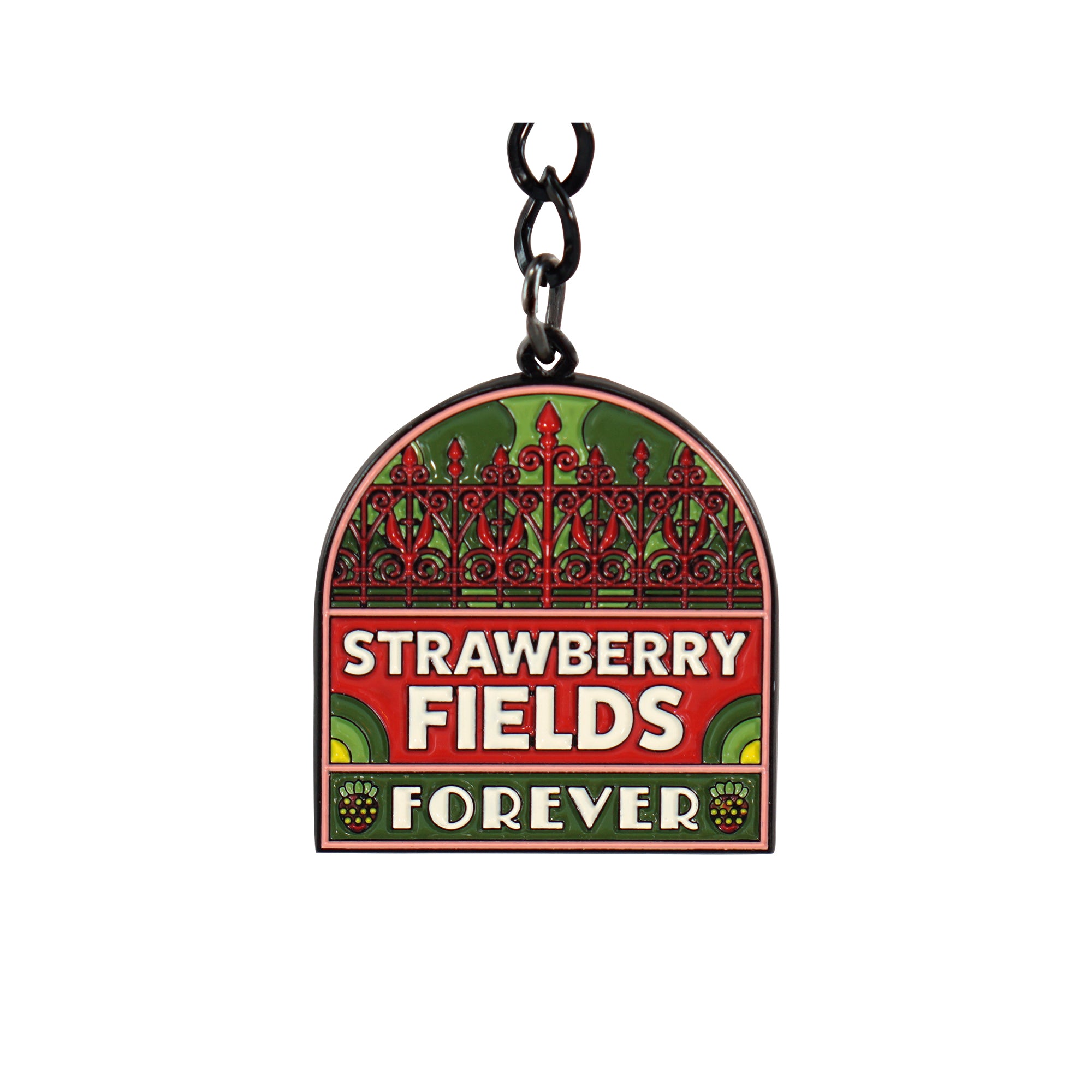 The Beatles Strawberry Fields porte-clé métal rouge