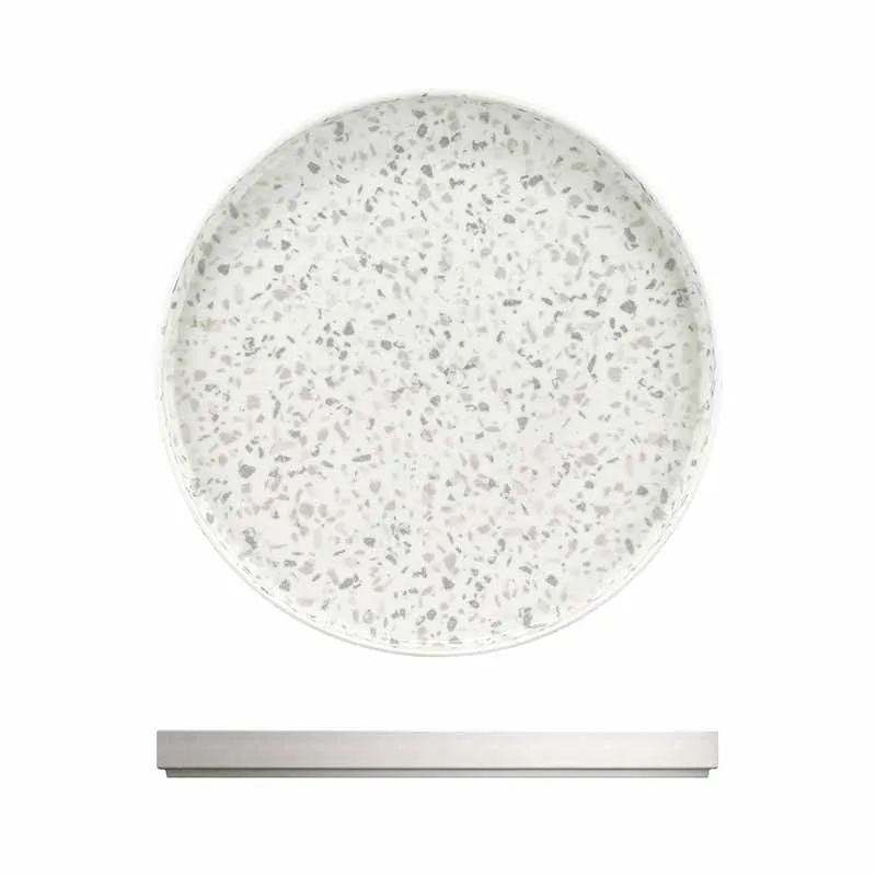 Artis Terrazzo assiette plate 25 cm mouchetée