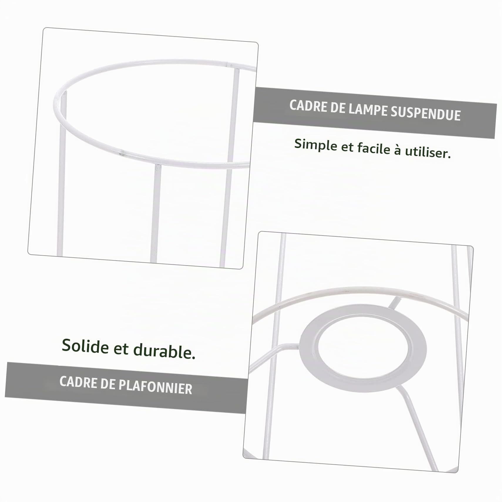 Alipis Armature Abat-Jour Fer 20x14x14 cm DIY