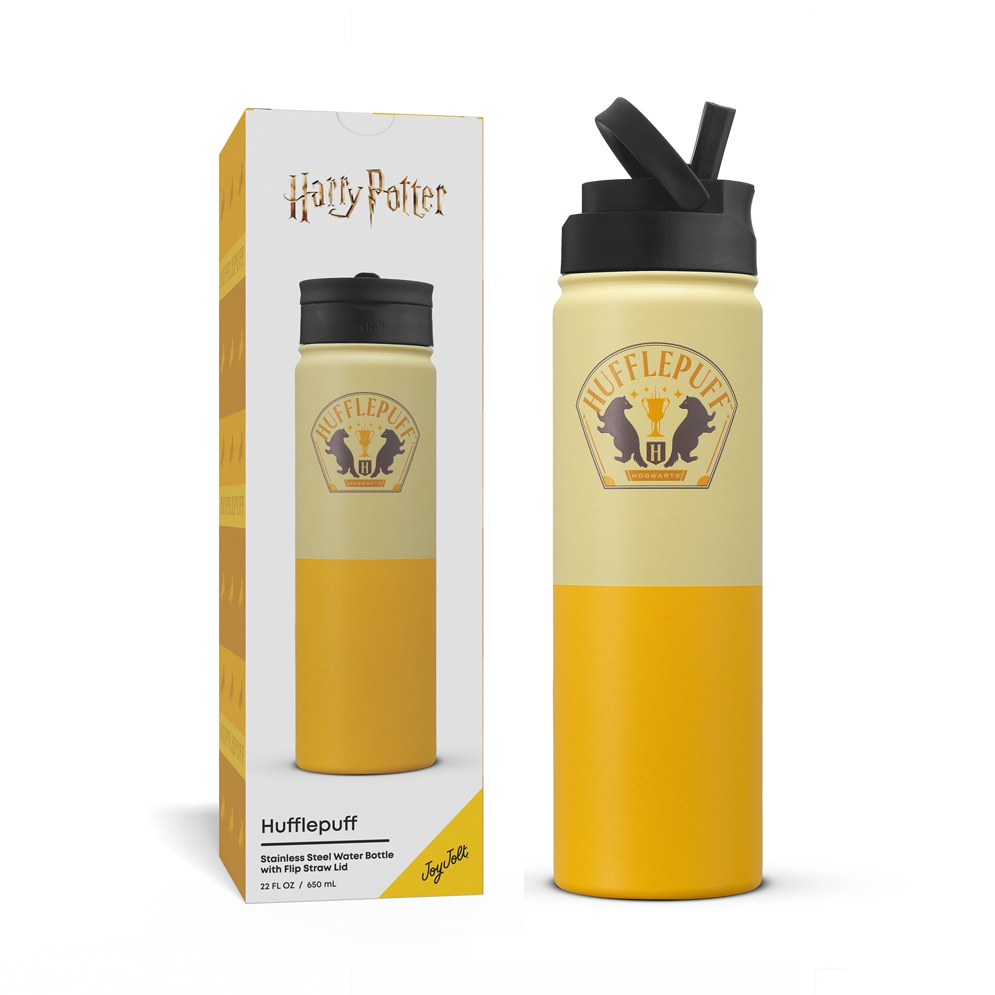JoyJolt Harry Potter Hufflepuff gourde inox 65 cl isotherme