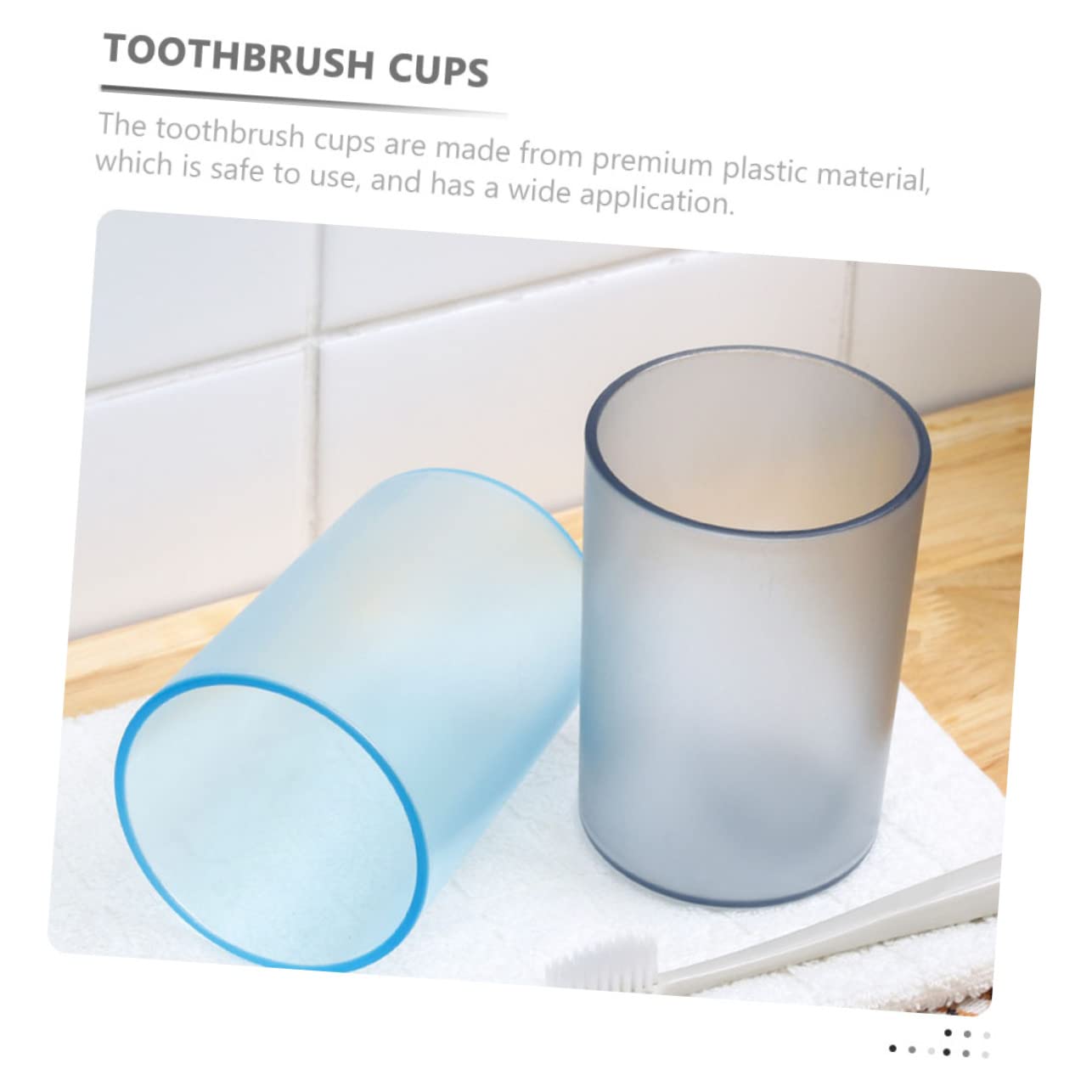 Alipis gobelets salle de bain plastique transparent lot de 5