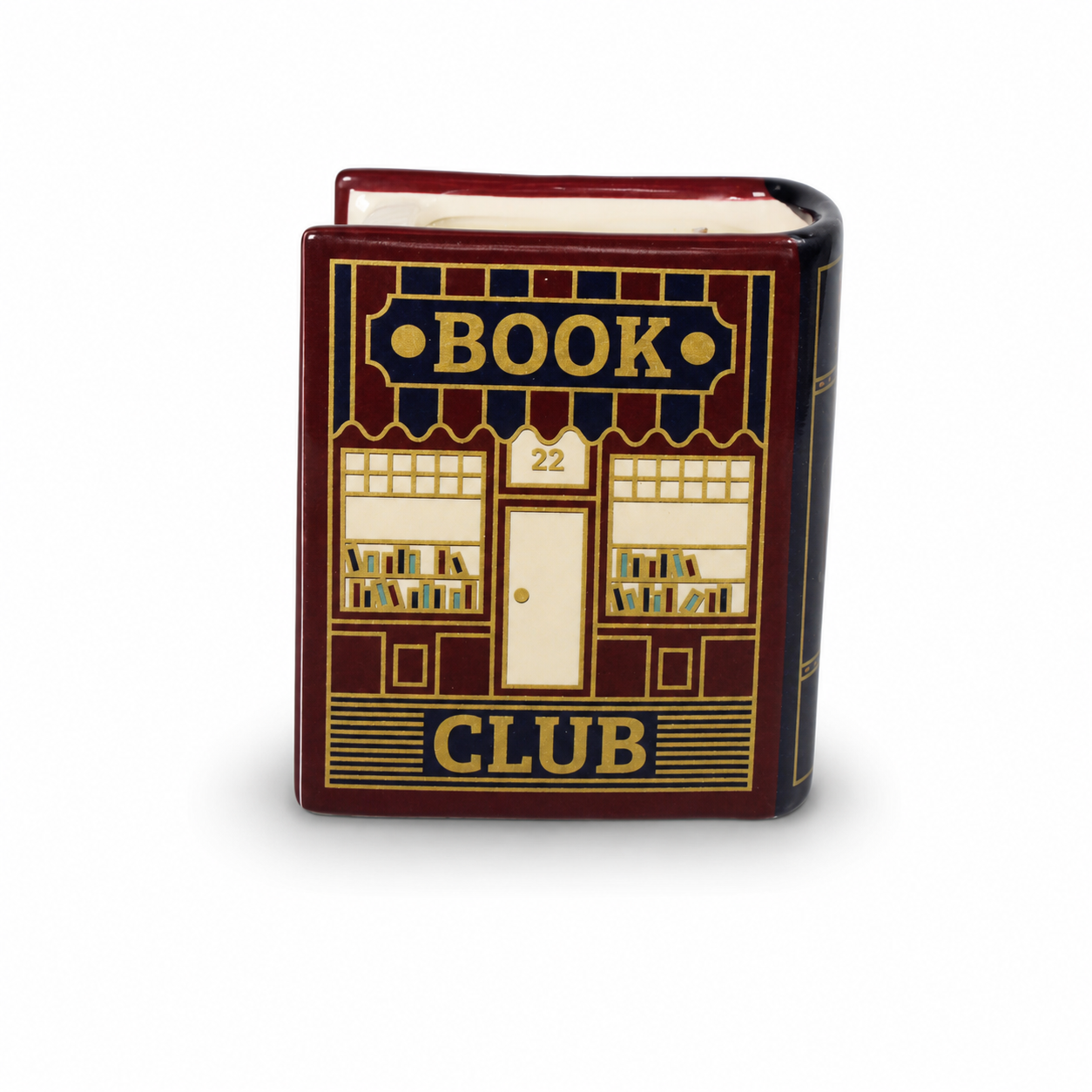 Pulteney Press Book Club bougie parfumée 10 cm bleue