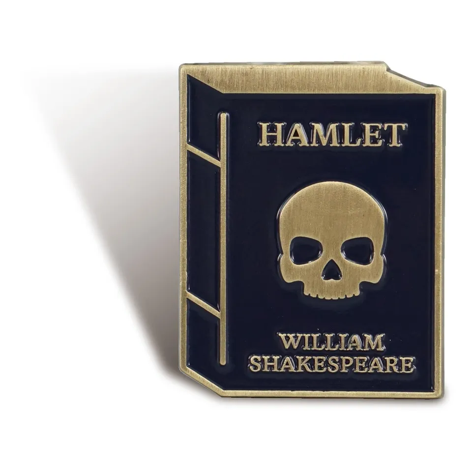 HMB Shakespeare Hamlet pin's noir émail