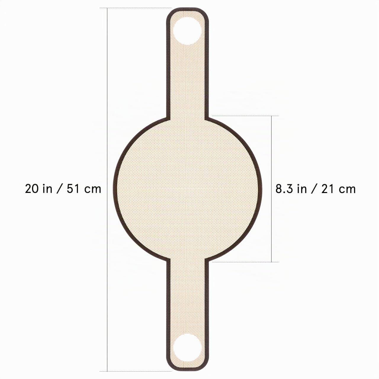 Alipis tapis cuisson pain fibre de verre poignées 52 cm