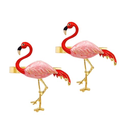 Alipis Rond Serviette Flamant Rose Alliage 3,8 cm