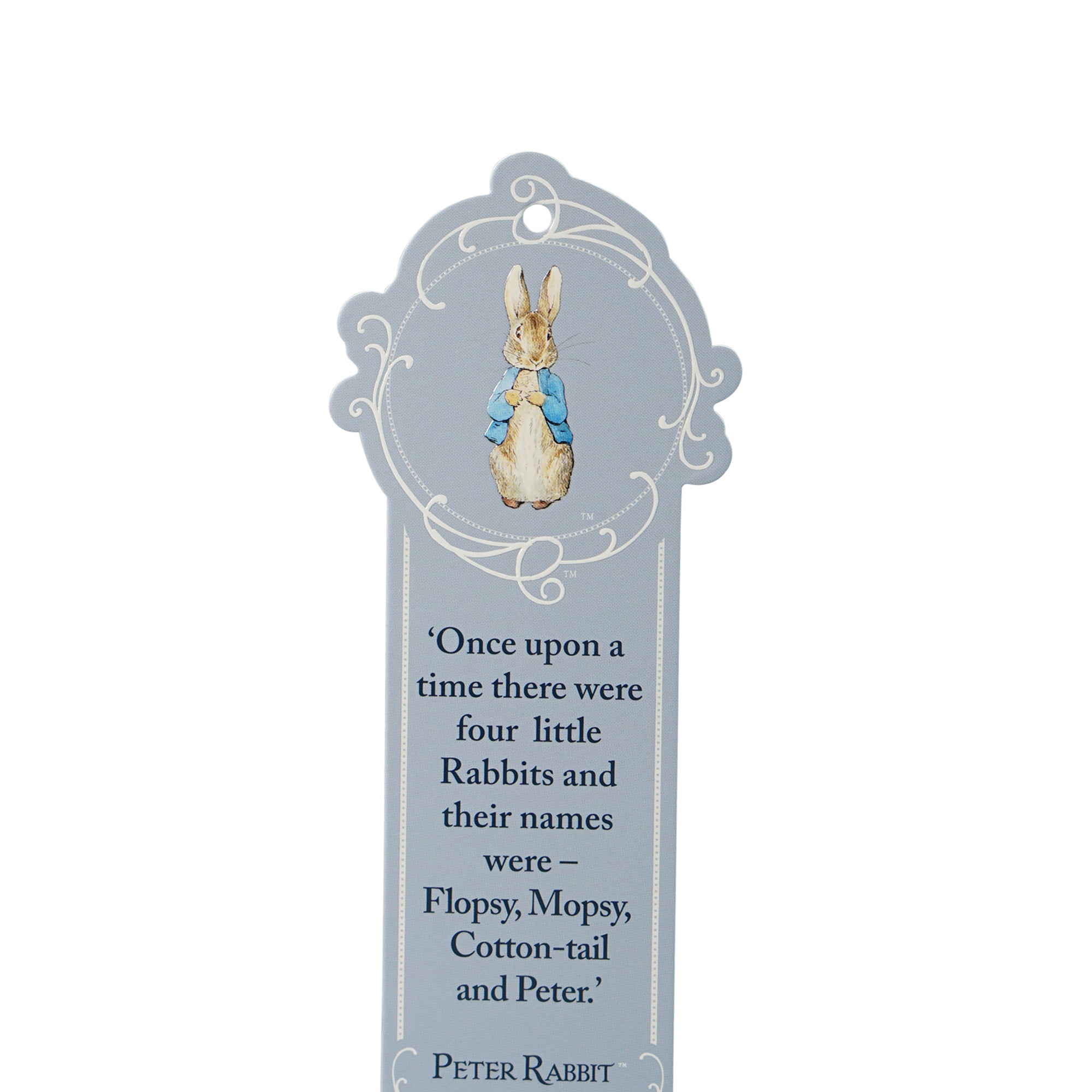 Peter Rabbit Once Upon marque-page papier 18 cm bleu