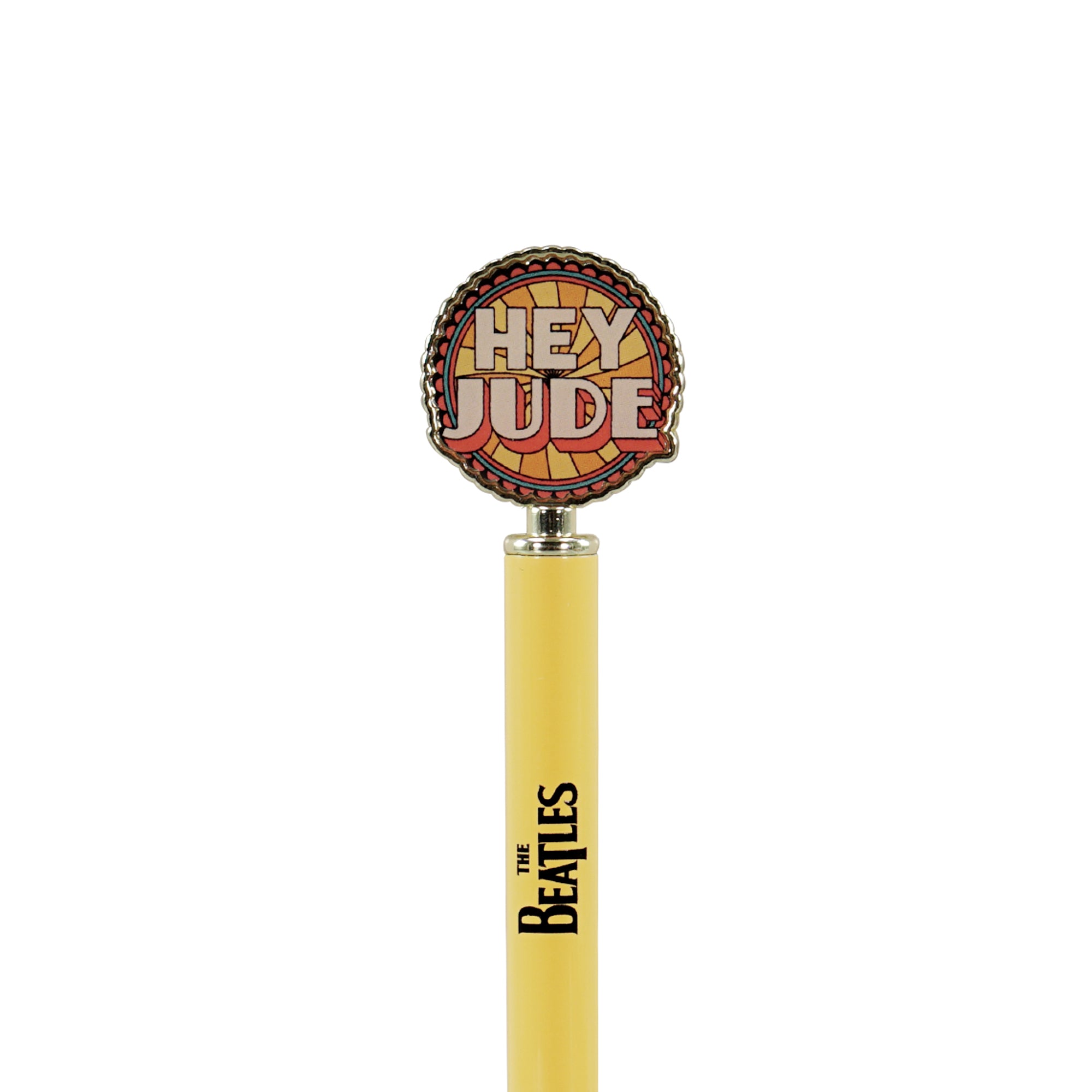 The Beatles Hey Jude stylo métal jaune topper 2D