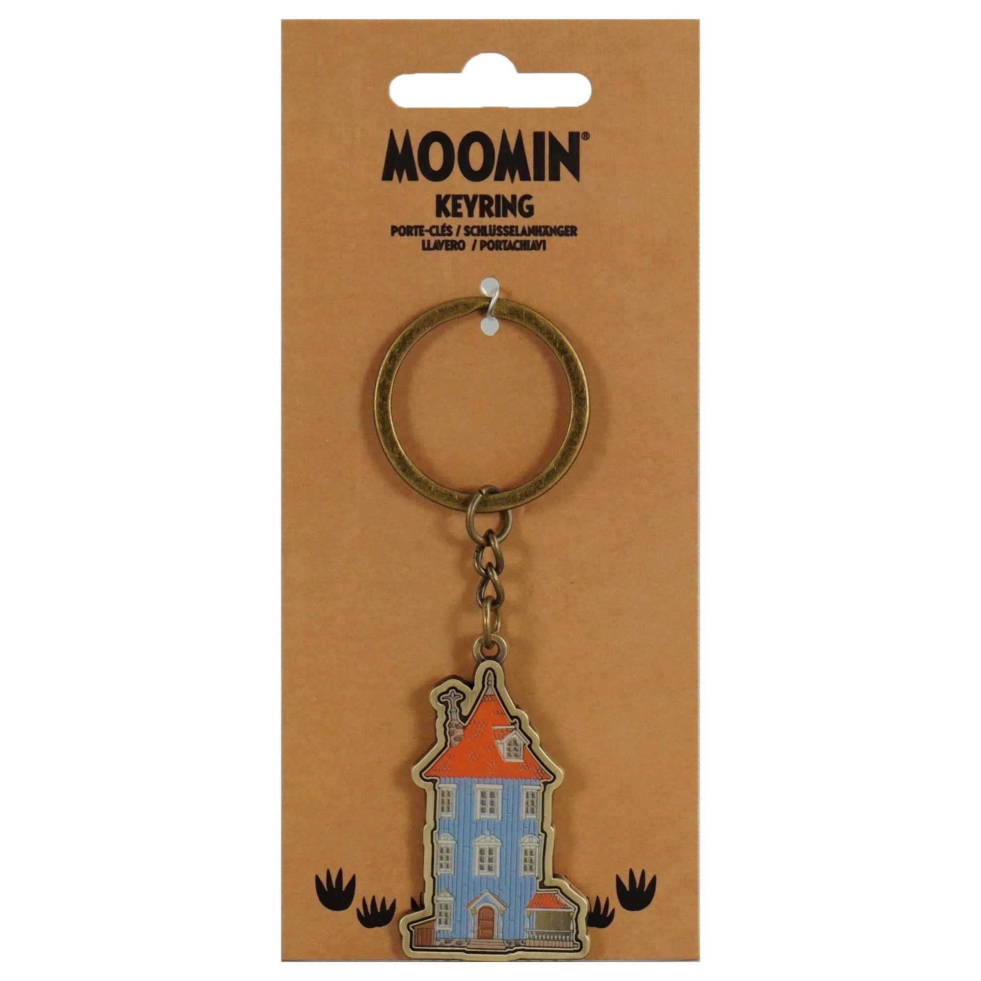 Moomin House porte-clés métal bleu émail