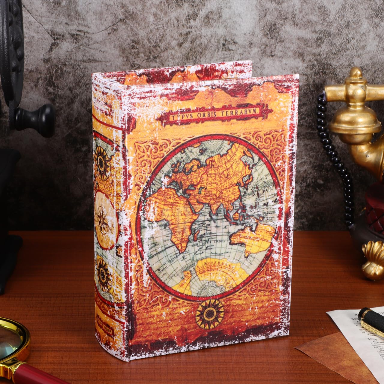 Alipis boîte faux livre vintage secret 19 cm