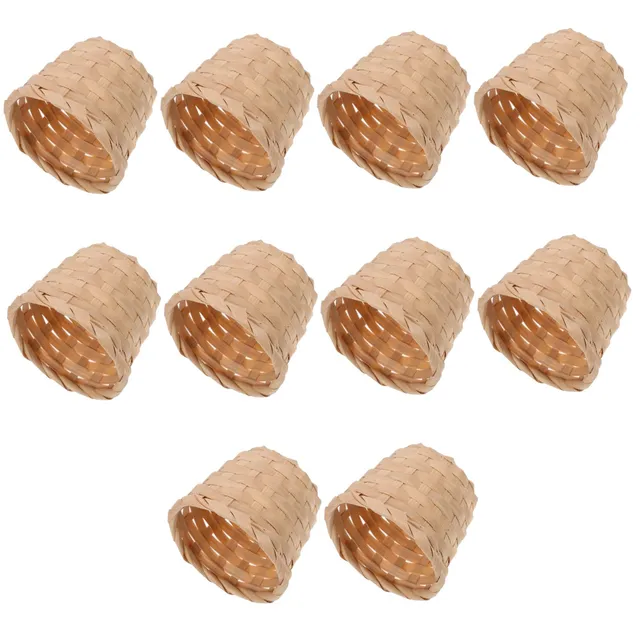 Alipis Corbeilles Tressées Mini Paniers Osier Lot 10 Kaki