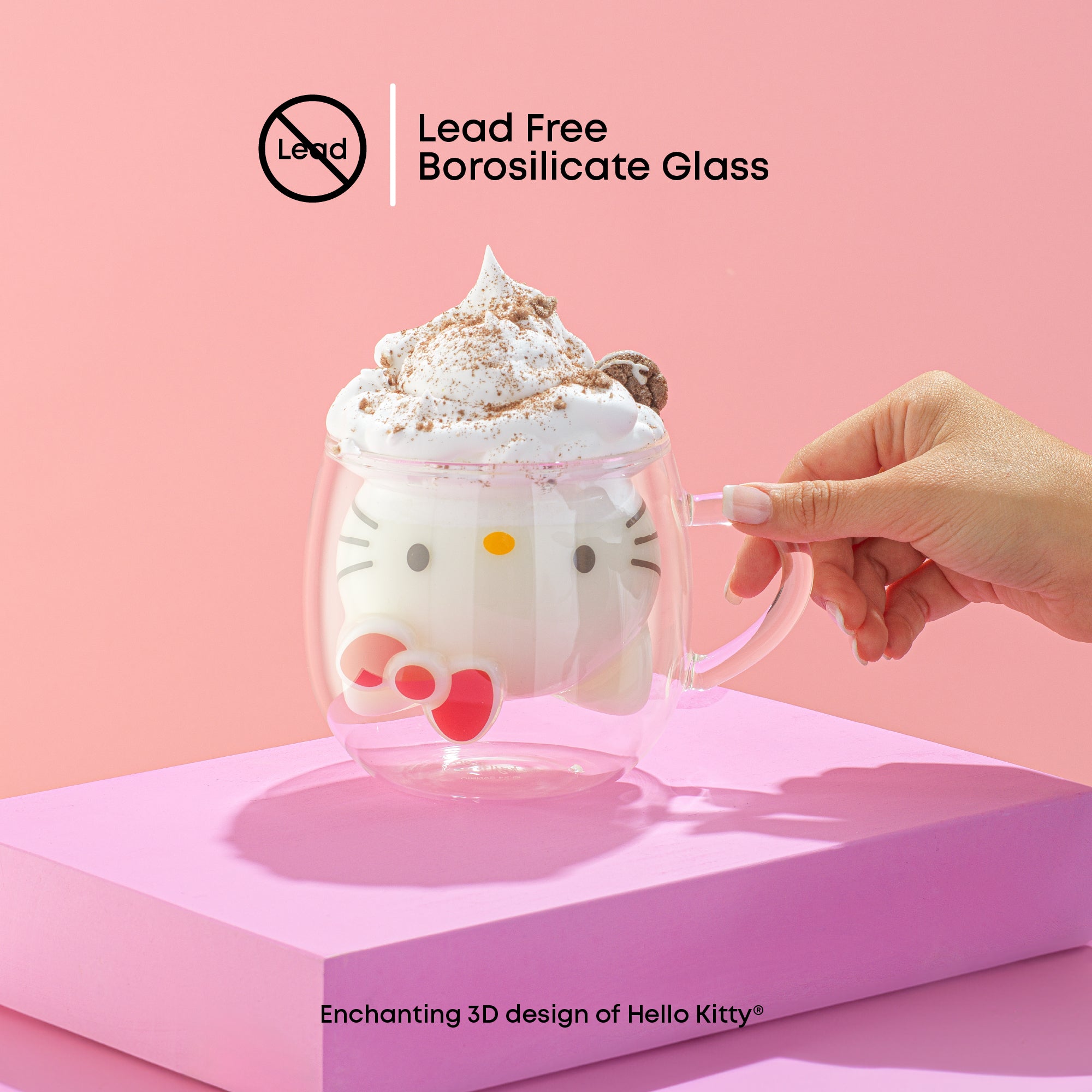 JoyJolt Hello Kitty mug double paroi verre 40cl