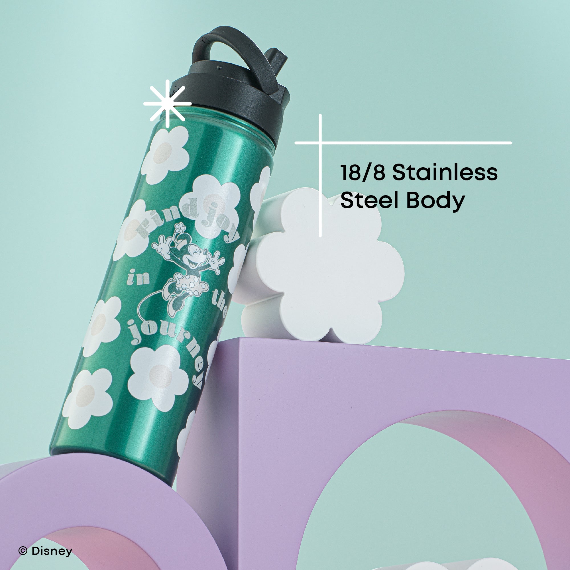 JoyJolt Disney Retro Vintage Minnie Mouse gourde inox 65 cl