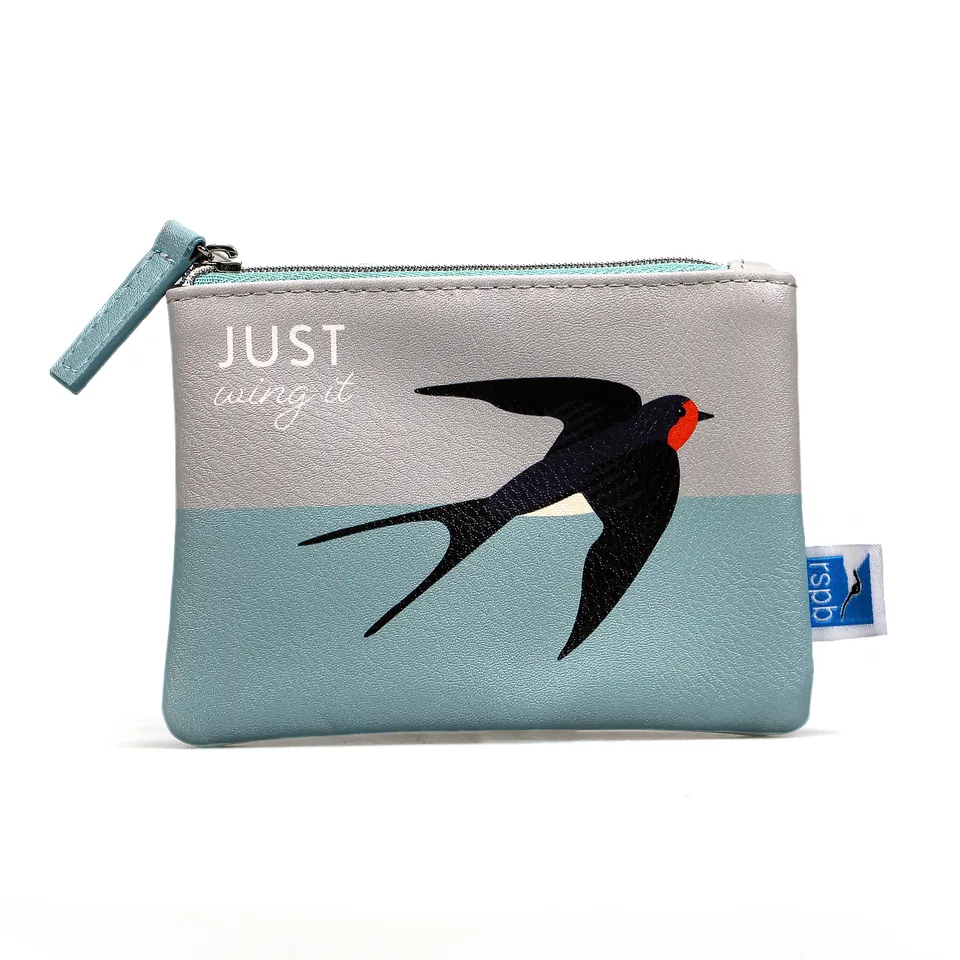 RSPB Hirondelles porte-monnaie simili cuir 9x13 cm