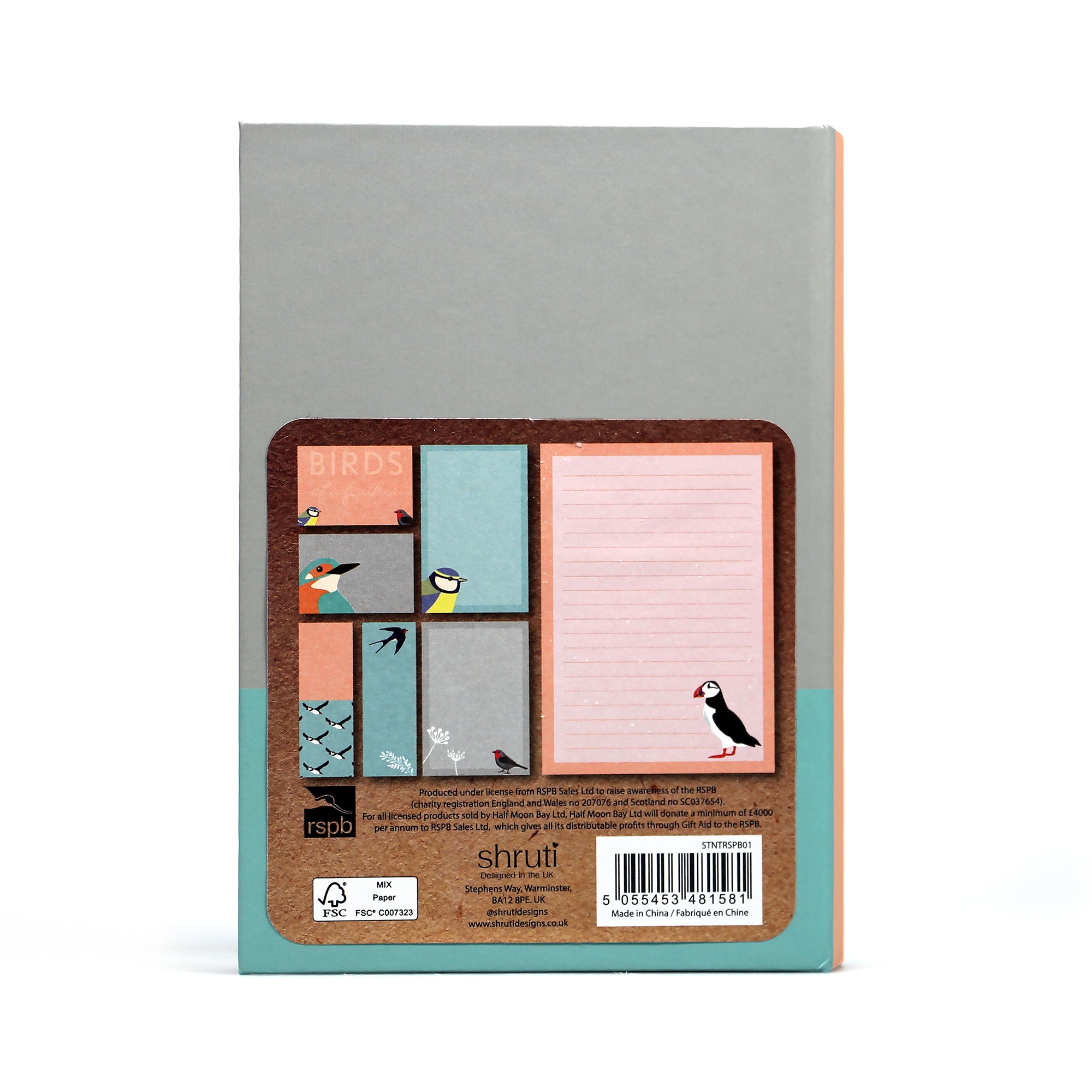 RSPB Birds A6 notes autocollantes papier oiseaux