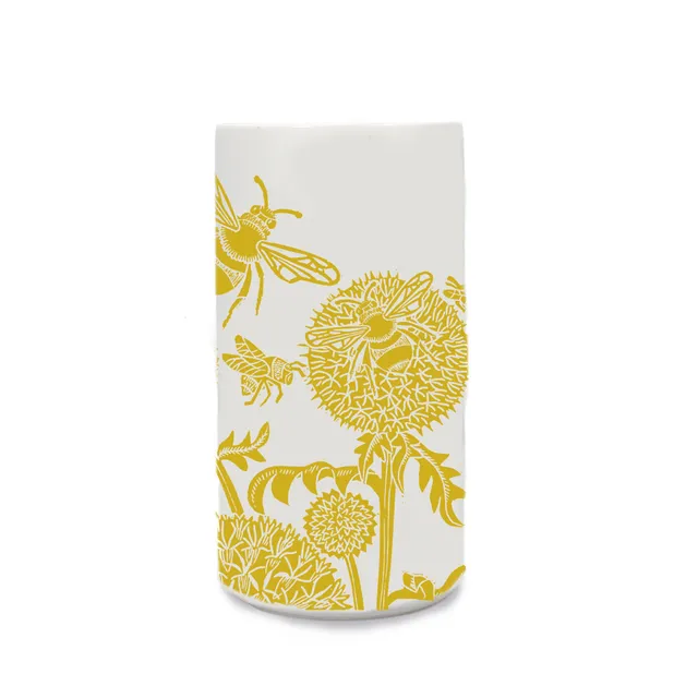 HMB Kate Heiss vase céramique 14,5 cm moutarde
