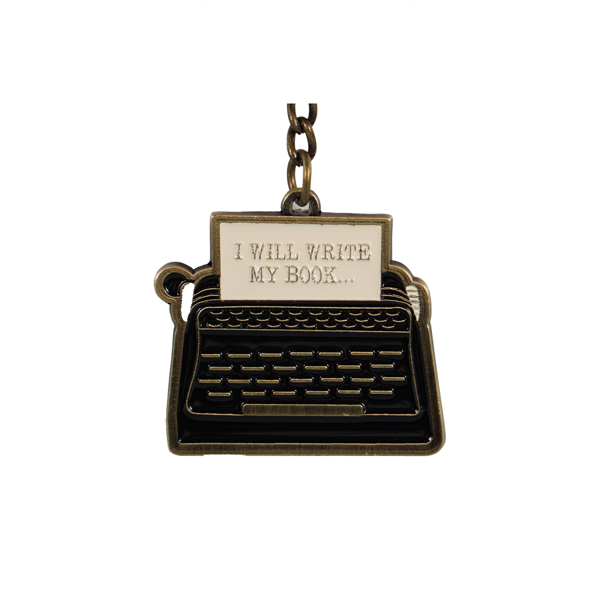 Pulteney Press I Will Write porte-clés métal noir
