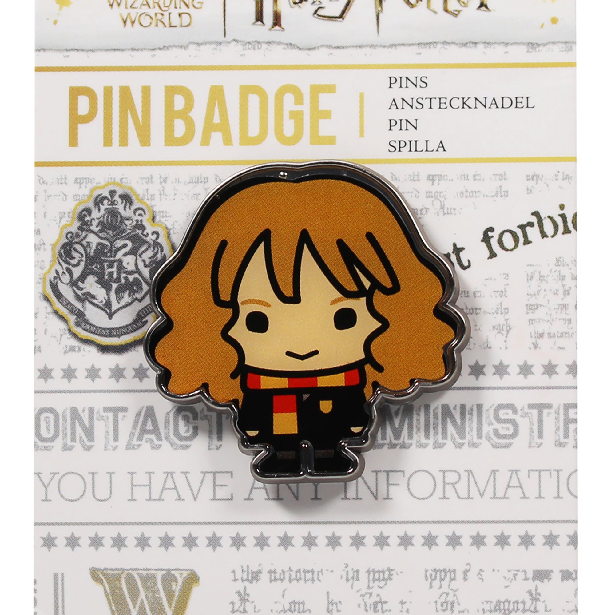 Harry Potter Kawaii Hermione pin's émail marron