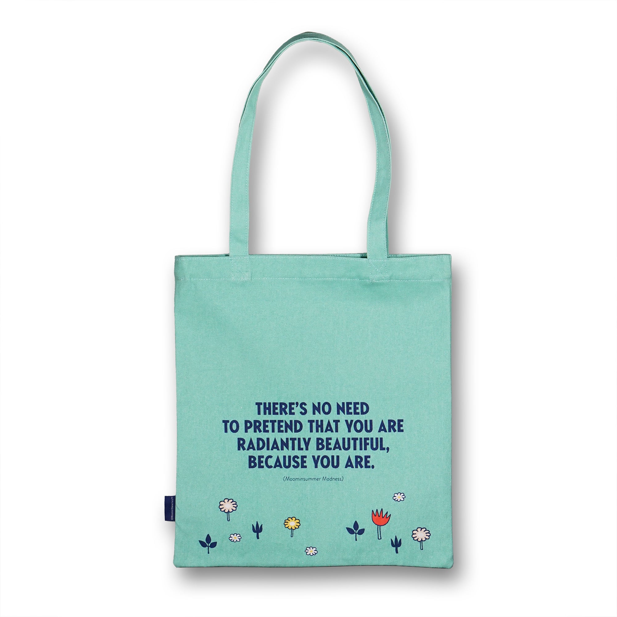 Moomin Hug sac shopper coton recyclé teal 42 cm
