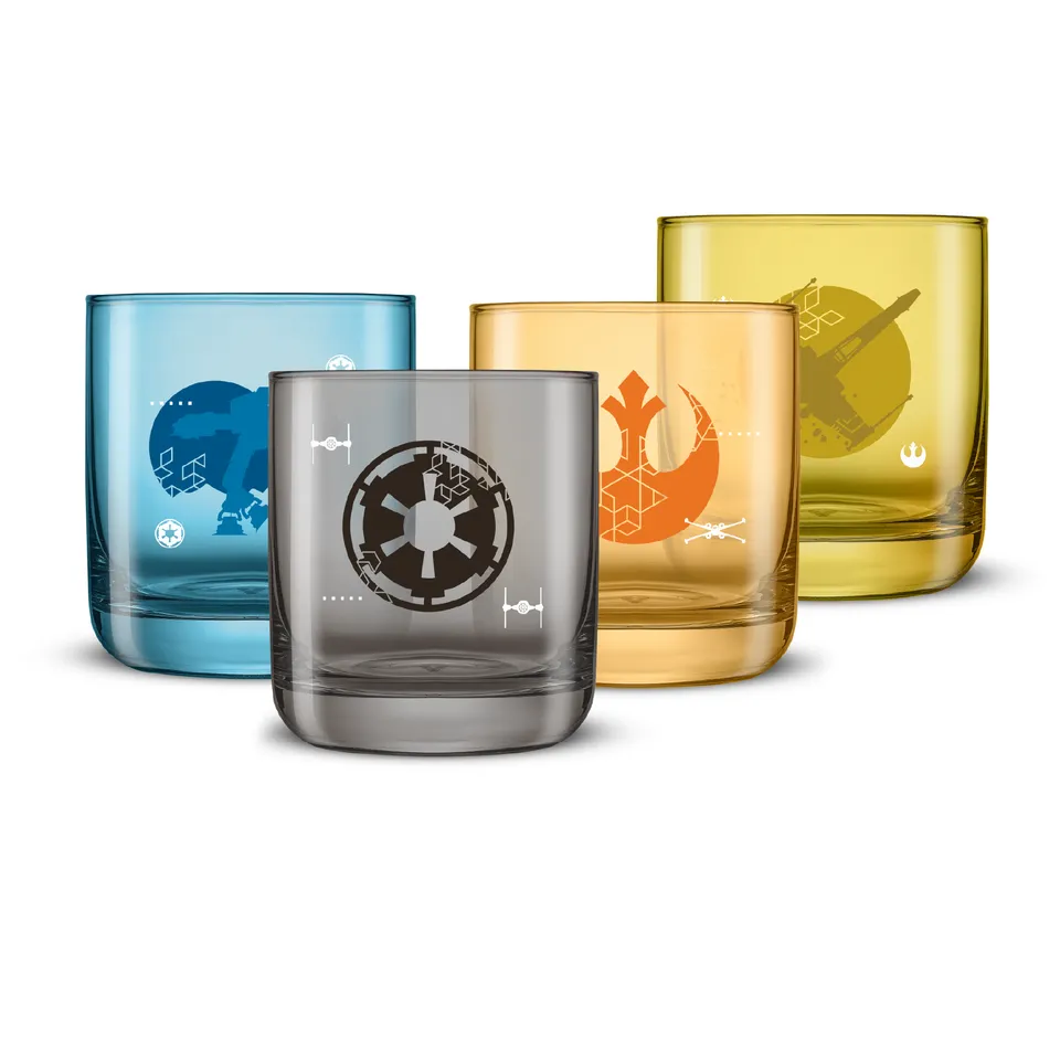 JoyJolt Star Wars Galactic Icons verres whisky 4 x 30 cl