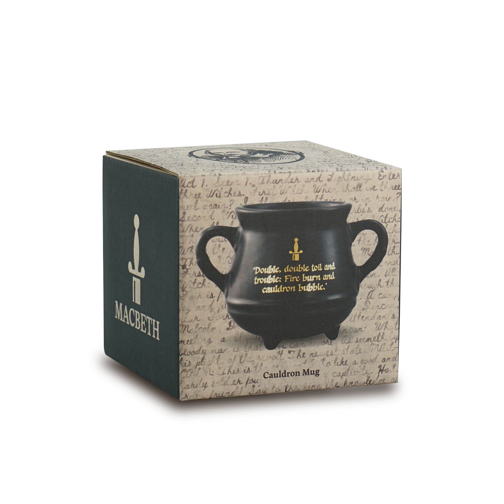 HMB Shakespeare Macbeth mug chaudron céramique 9 cm