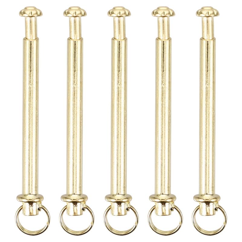 Alipis rivets éventail pliant inox doré lot 5