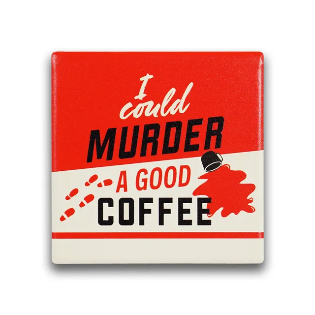 Pulteney Press Murder Mystery sous-verre céramique rouge