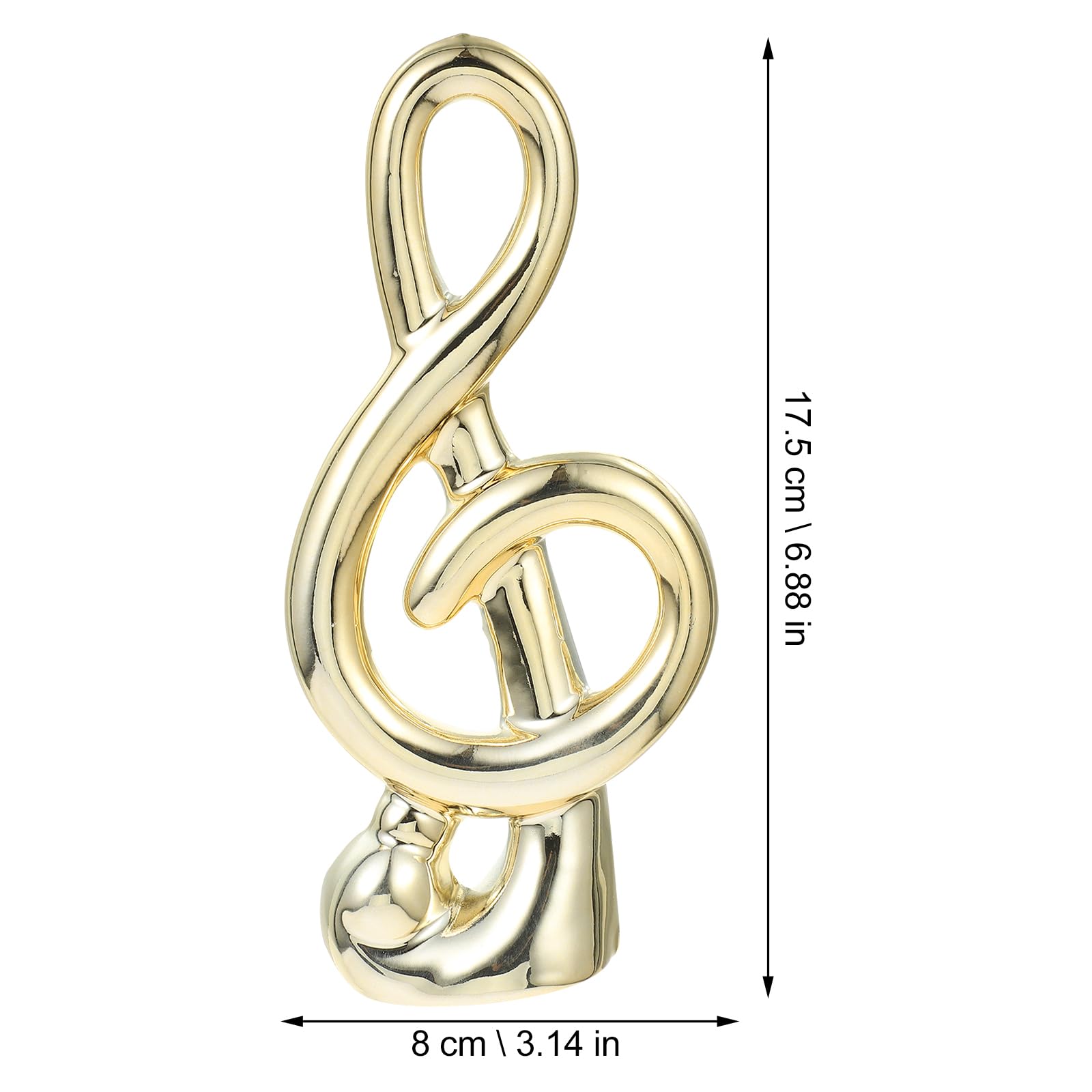 Alipis figurine note de musique dorée céramique
