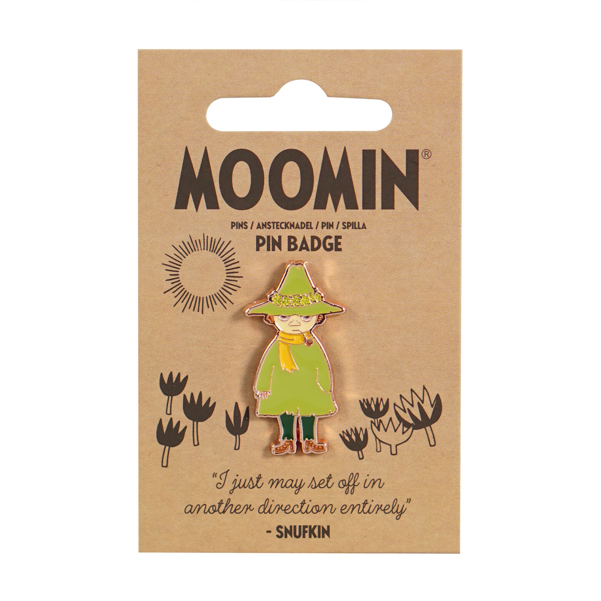 Moomin Snufkin pin's badge émail vert