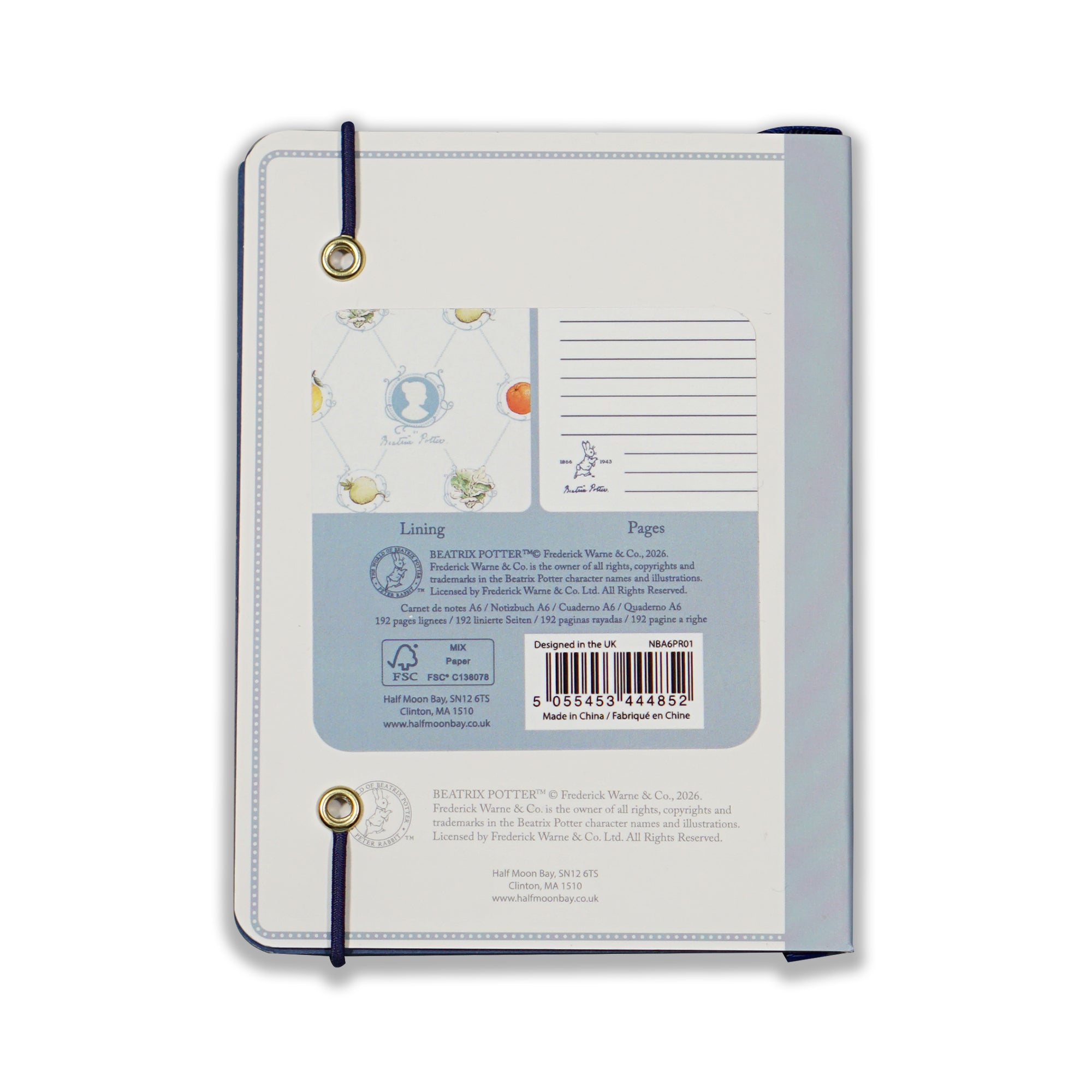 HMB Peter Rabbit A6 carnet softcover crème