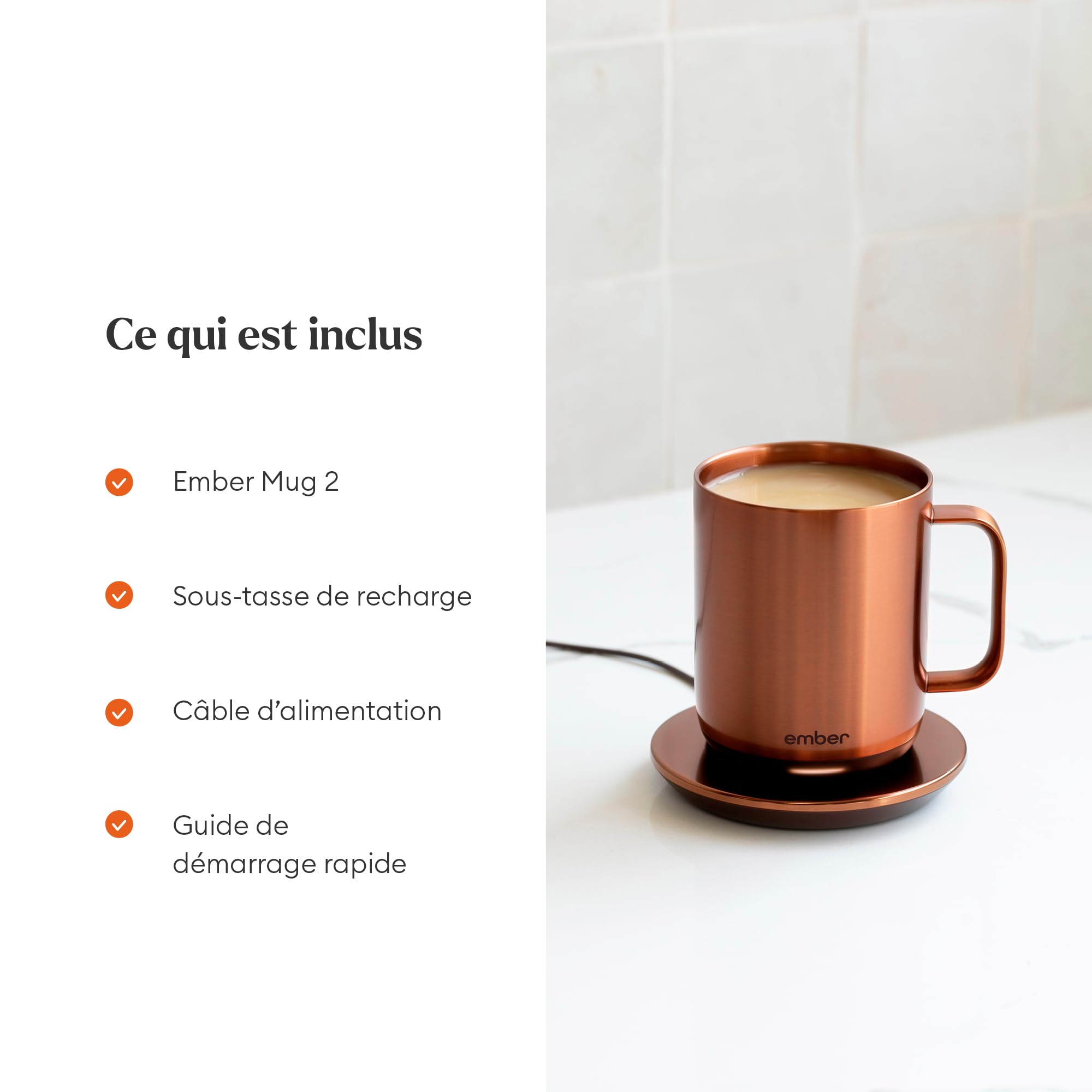 Ember Mug 2 Tasse connectée 29,5 cl cuivre chauffante