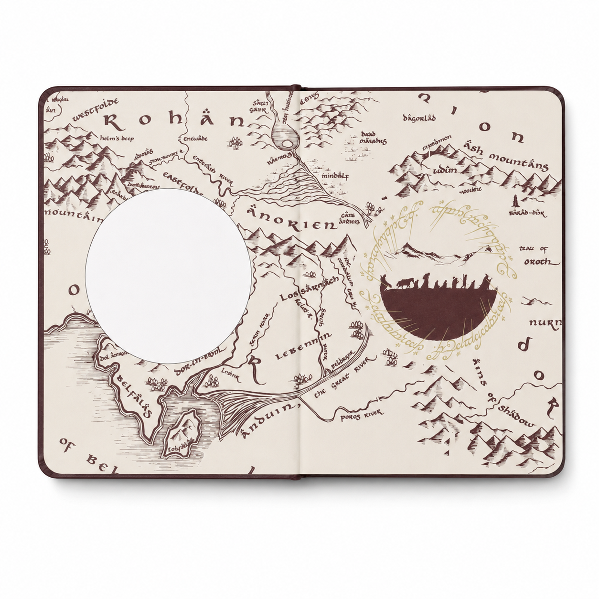 HMB Lord of the Rings carnet A5 Diecut Reveal marron