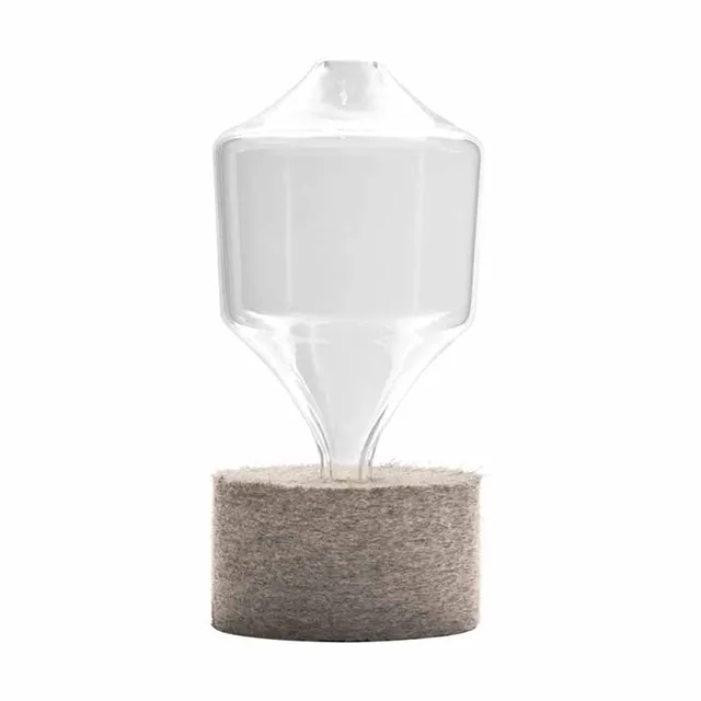 Artis vase verre large 15 cm base feutrine déco table