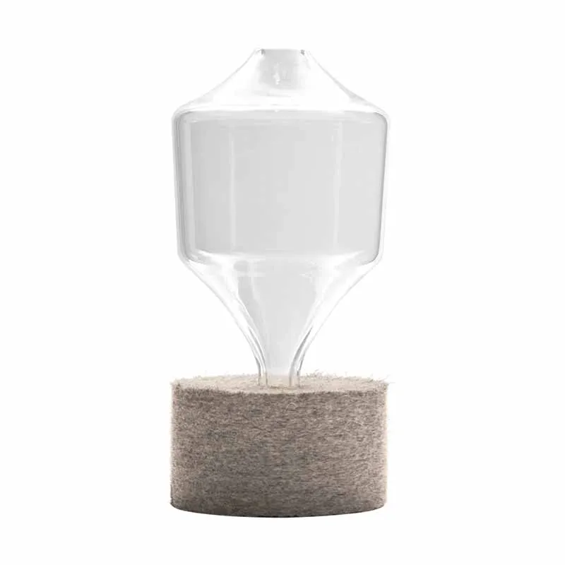 Artis vase verre large 15 cm base feutrine déco table