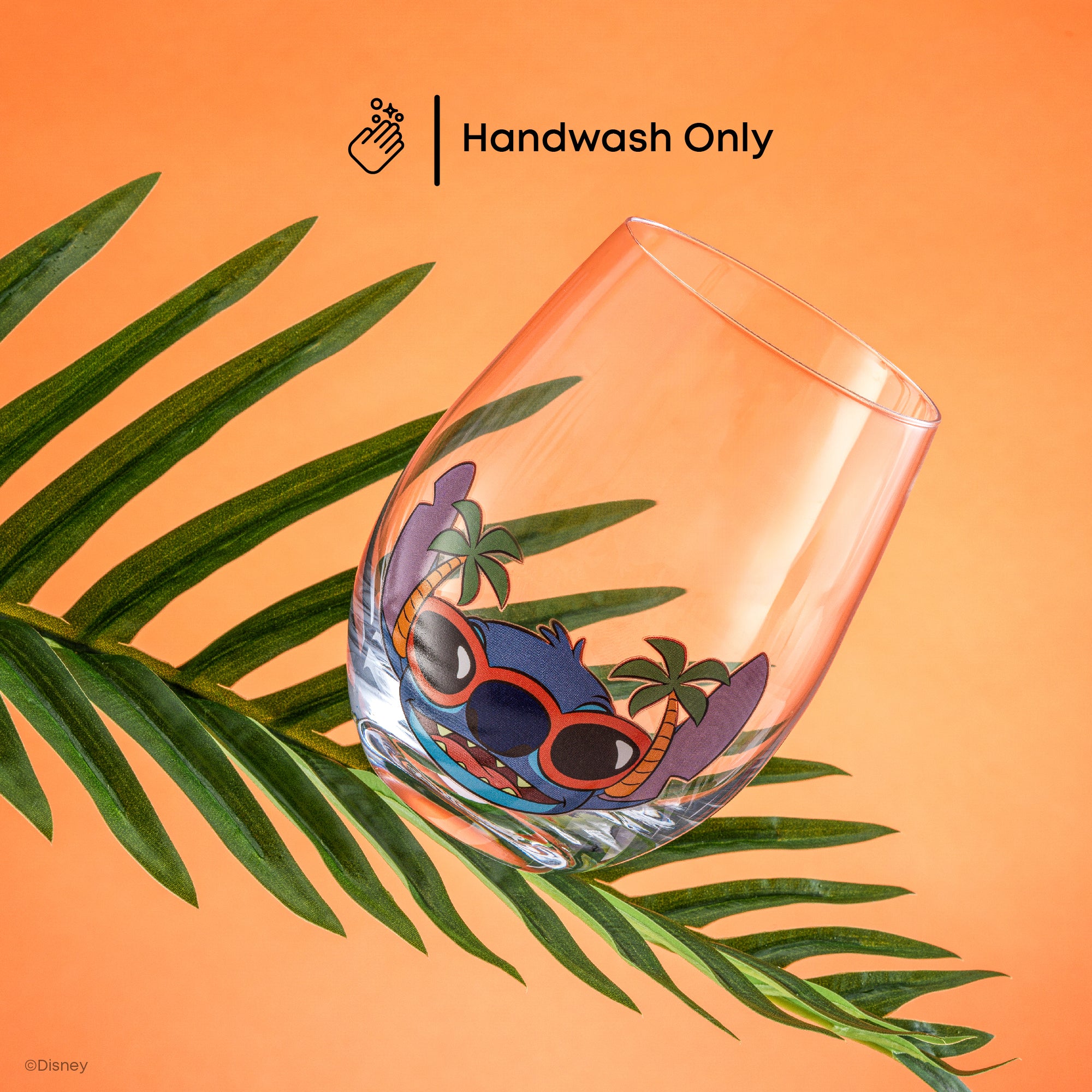 JoyJolt Stitch Silly Sips verres sans pied 4x56 cl