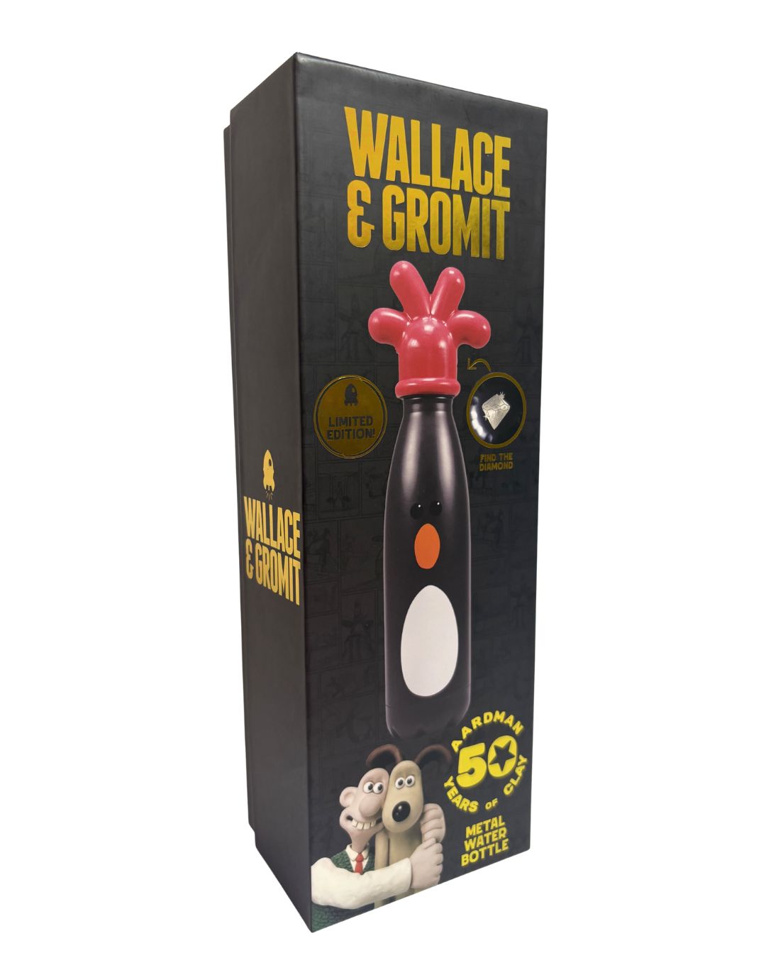 HMB Wallace & Gromit Feather gourde inox 50 cl noire